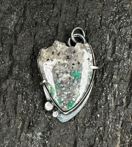 Aquadite Pendant – AS-03 The Untamed | Natural Aquadite in Silver