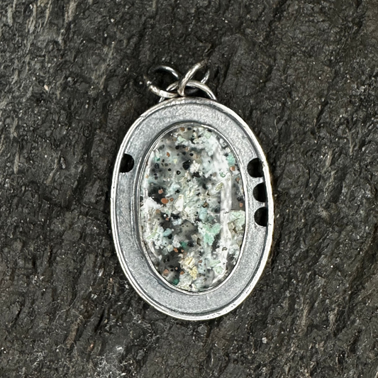 Aquadite Pendant – AS-02 The Origin | Natural Aquadite in Silver