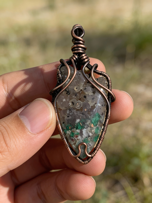 Aquadite Pendant – EX-02 The Pathfinder | Exclusive Handwoven One-of-One