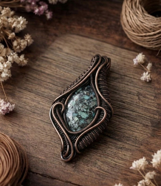 Aquadite Pendant – EX-03 The Watcher | Exclusive Handwoven One-of-One