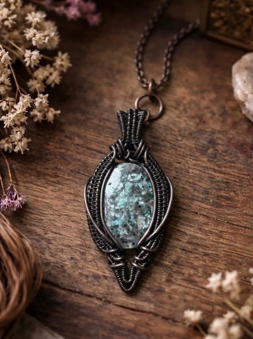 Aquadite Pendant – EX-06 The Guardian | Exclusive Handwoven One-of-One